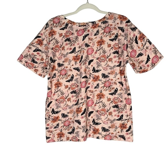 SUNDANCE ballet pink butterfly short sleeve tee. Size M - Picture 2 of 6